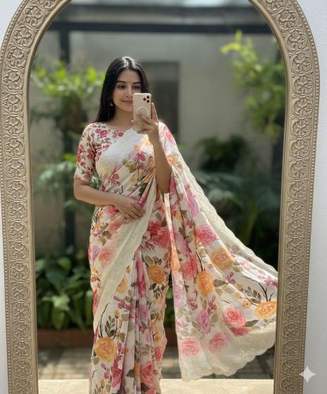 Svara asvi floral butta-2 saree wholesale clothing online